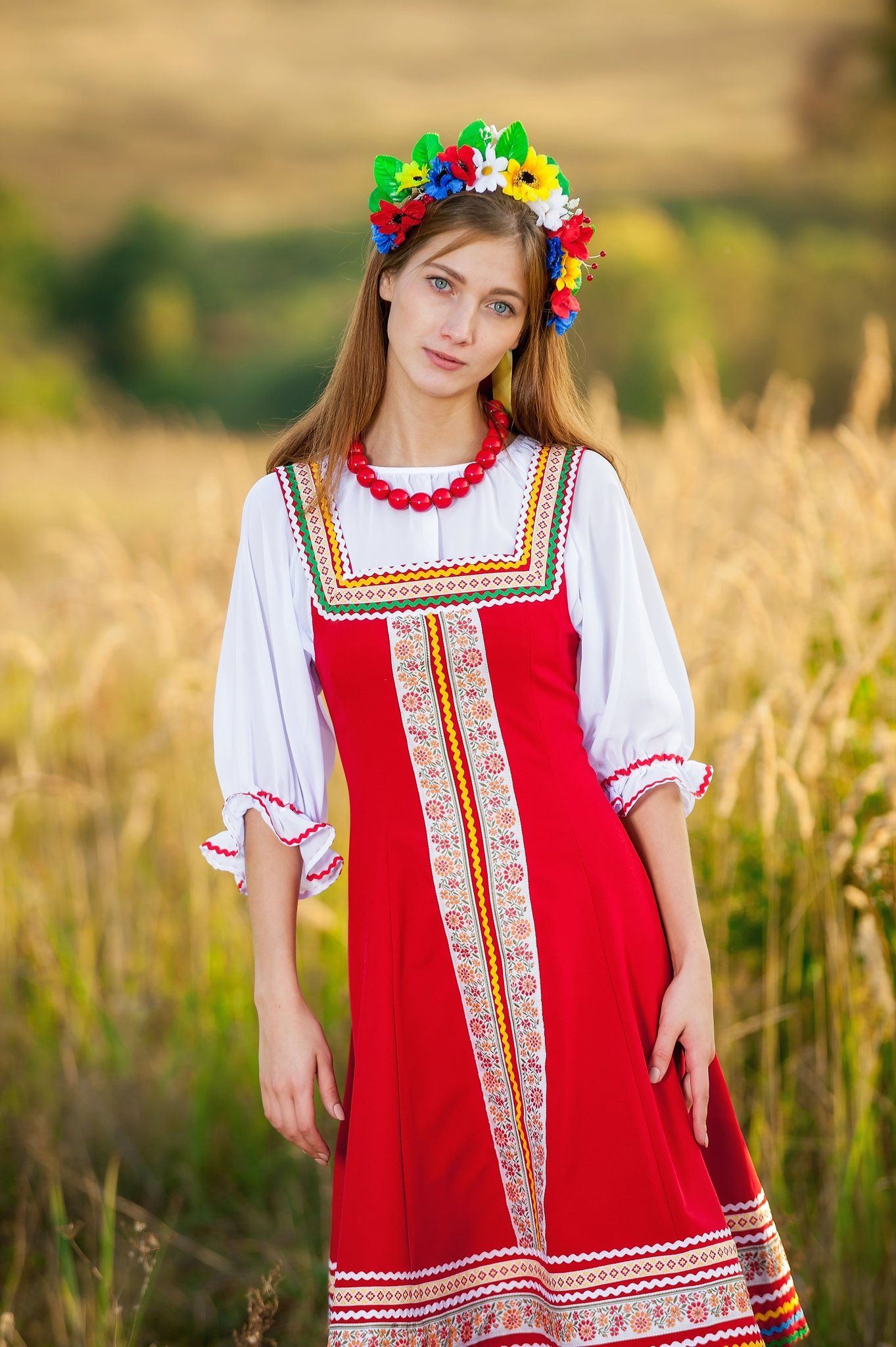 Women in Slavic costumes in Kinshasa